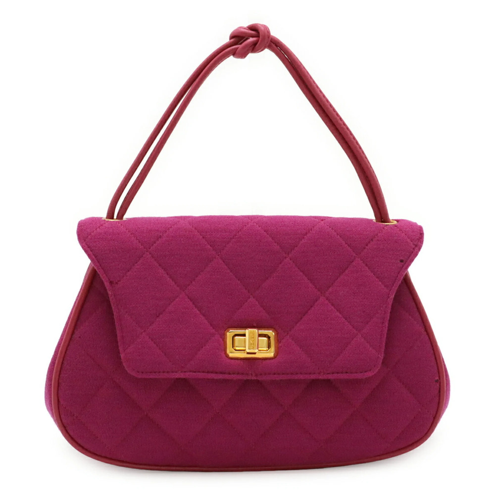 CHANEL Purple Canvas Bag